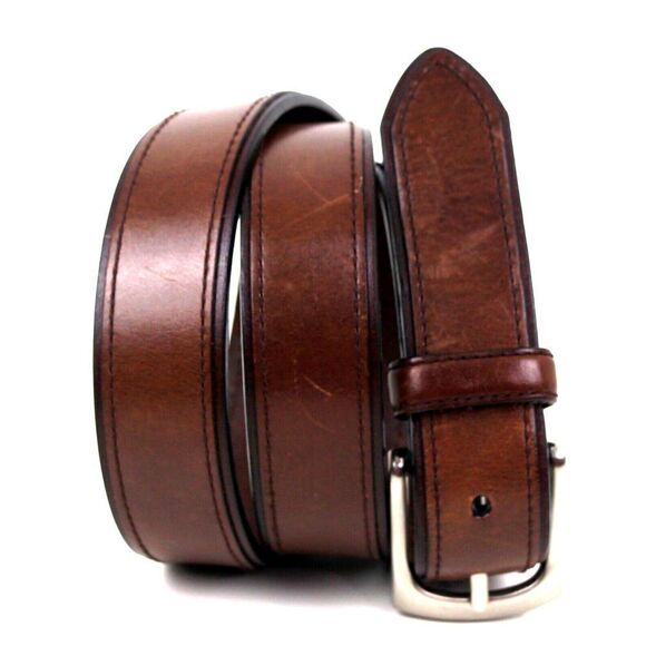 DOCKERS BROWN GENUINE LEATHER 1.25"Wd DRESS CASUAL MEN'S BELT Sz 38/95 (A67 - Picture 1 of 14